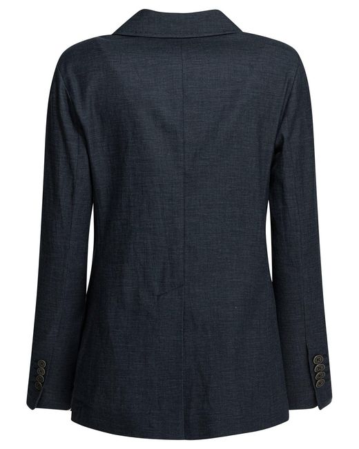Circolo 1901 Black Cotton Linen Jacket