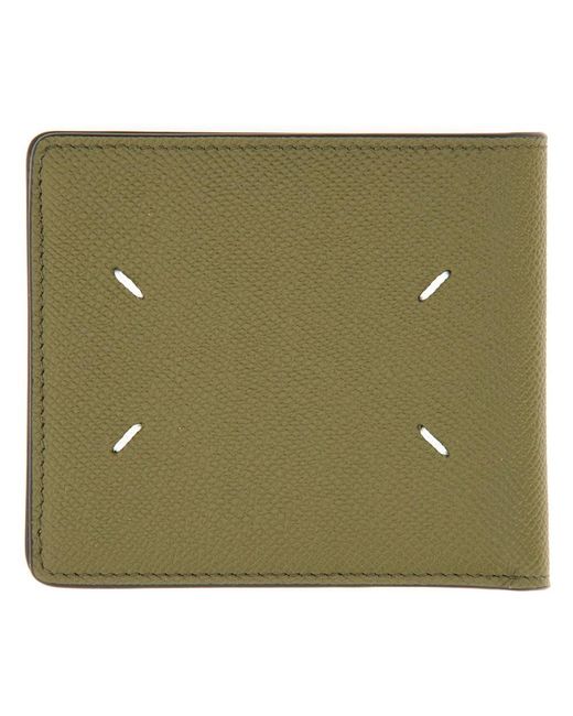 Maison Margiela Green Leather Wallets for men