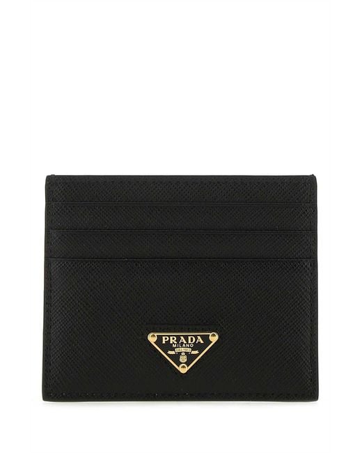 Prada Black Leather Card Holder