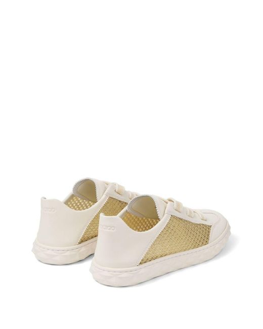 Jimmy Choo White Diamond Leather Sneakers