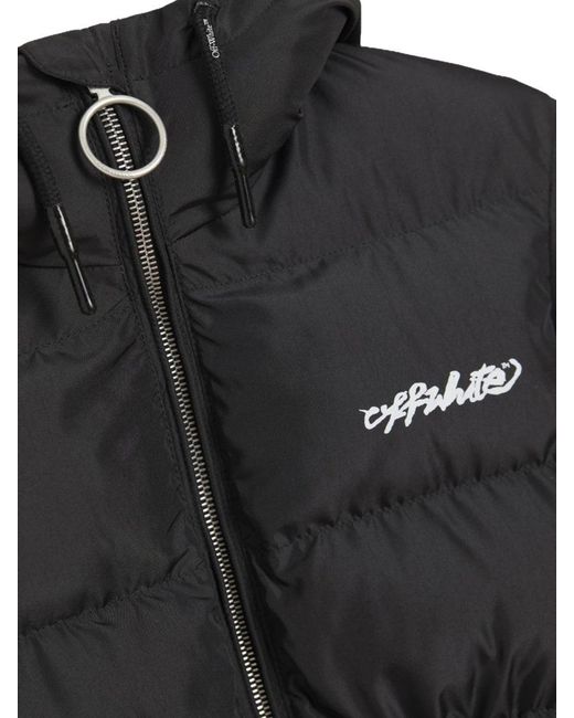 Off-White c/o Virgil Abloh Black Piumino Con Zip Diag