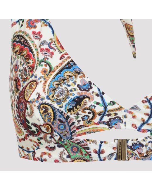Etro Halter Neck Bikini in het White