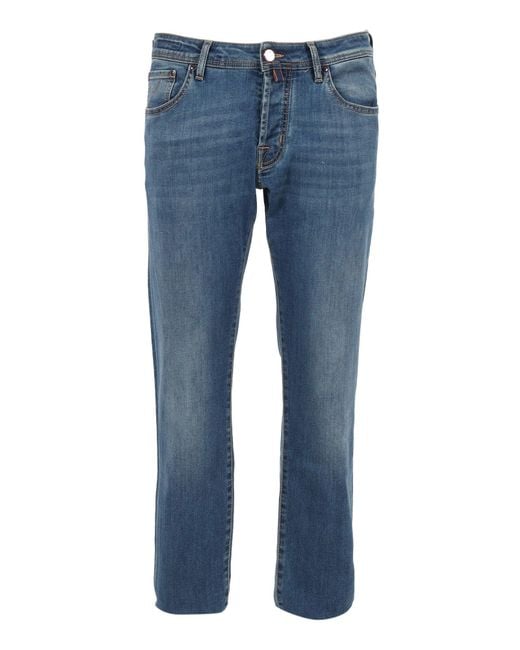 Jacob Cohen Blue Pant 5 Pkt Slim Fit Nick for men