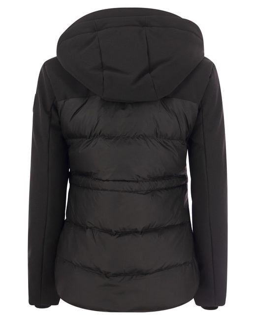 Woolrich Black Quilted Down Jacket With Hood
