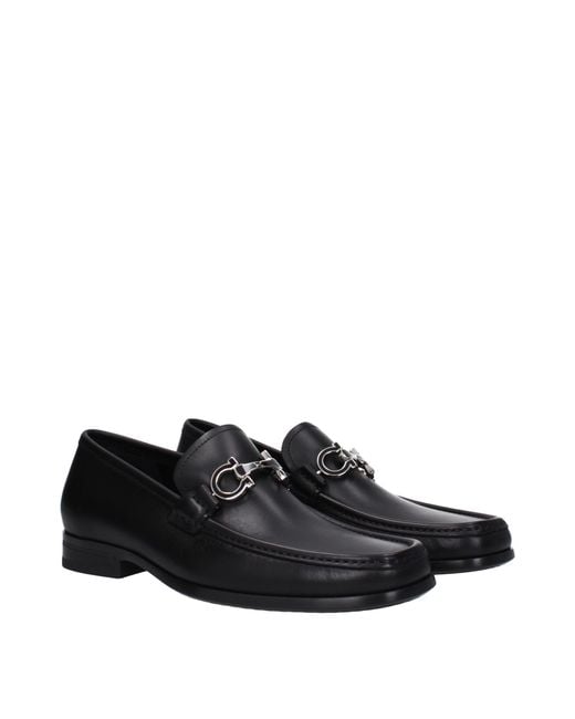 Ferragamo Black Chris Moccasins Leather