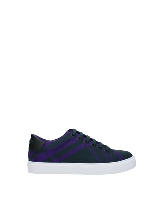 Burberry Blue Albridge Check Low-top Sneakers