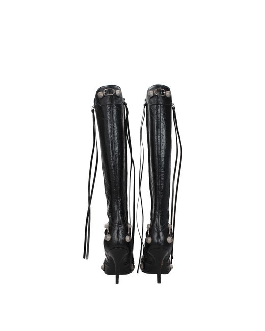 Balenciaga Black Stivali Donna Pelle Nero for men