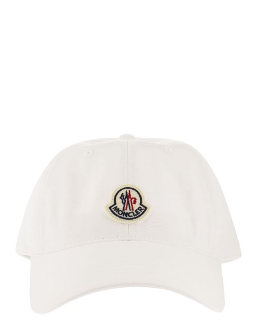 Baseball Cap con logo di Moncler in White da Uomo