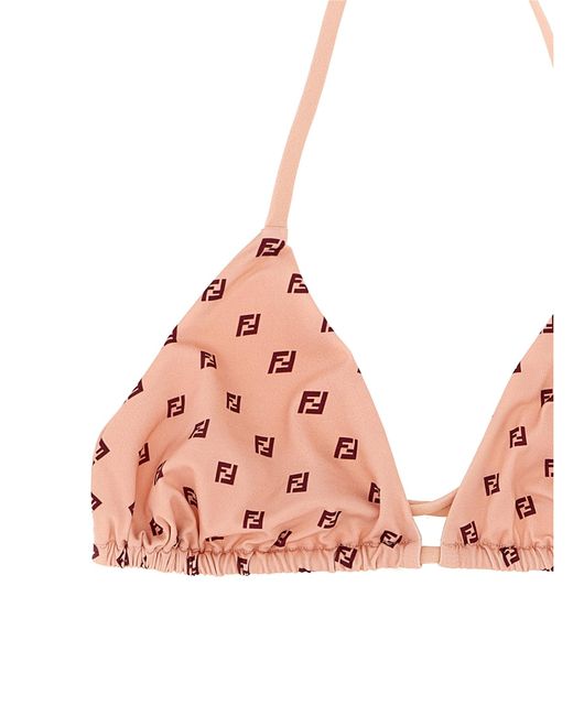 Fendi Pink Micro Patchwork Bikini Top