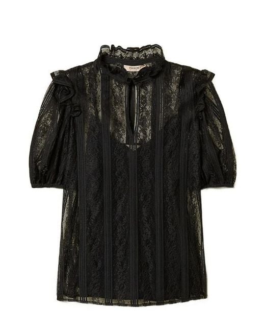 Twinset Black Lace Blouse