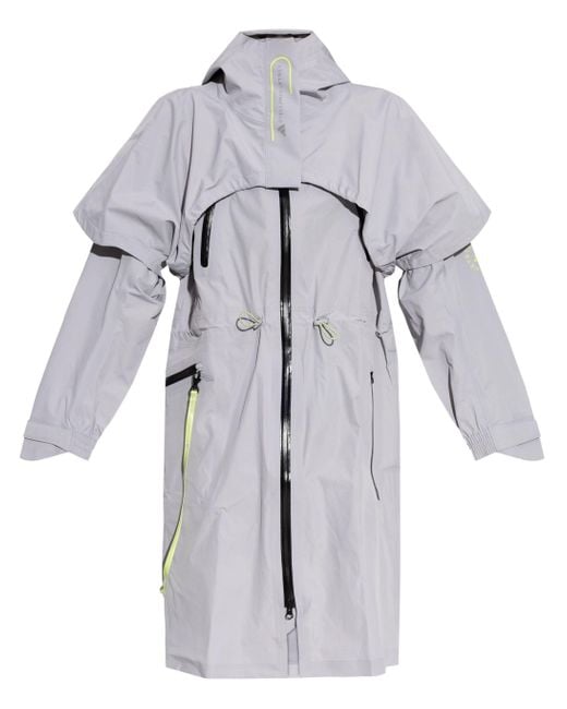 Adidas By Stella McCartney Gray Recycled Polyamide Raincoat