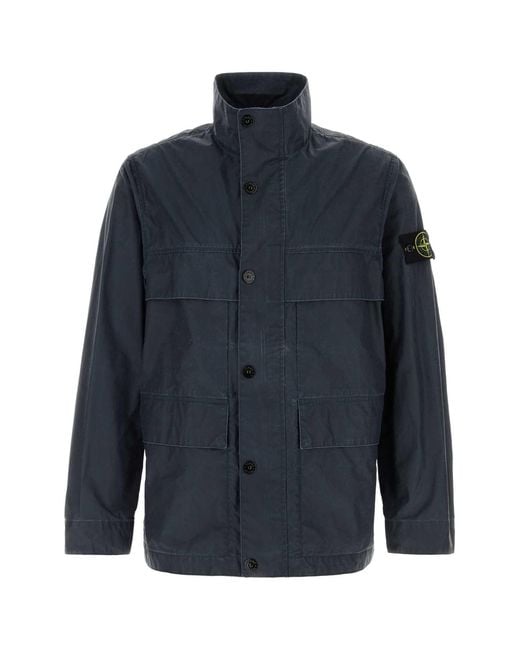 Stone Island Blue Logo Jacket for men