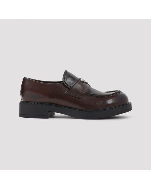Prada Chocolade Loafers in het Black voor heren