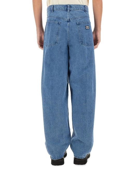 Obey Blue Baggy Fit Jeans for men