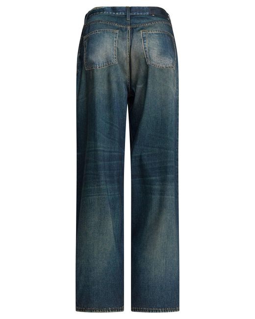 Golden Goose Deluxe Brand Blue Straight Leg Jeans "Peggy"