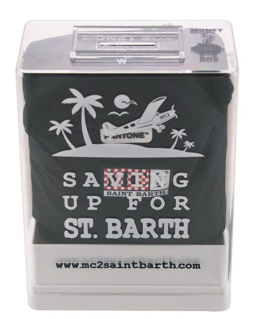 Beach Boxer Shorts en tela liviana Mc2 Saint Barth de color Black
