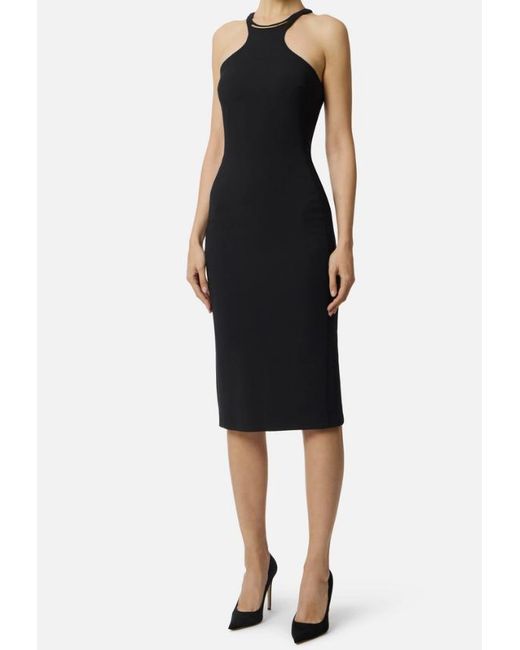 Elisabetta Franchi Blue Dress With Jewel Detail