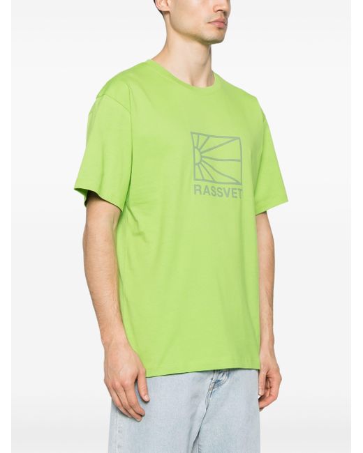 Rassvet (PACCBET) Green Big Logo Tee Shirt Knit Pacc14T002 for men