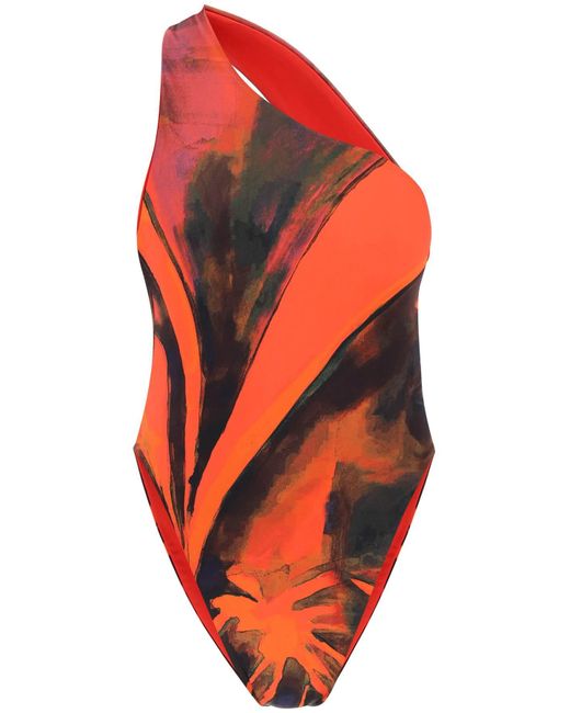 'sumergir' traje de baño de una pieza Louisa Ballou de color Orange