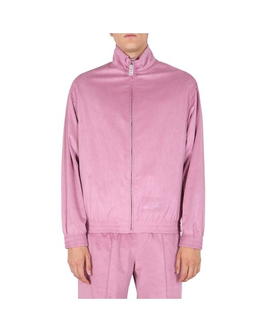 Gcds Pink Alcantara Track Jacket for men