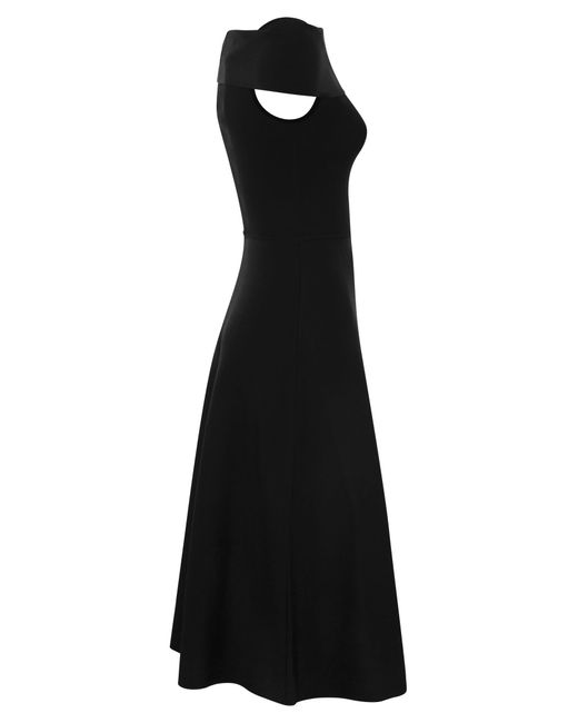 Vestido de Midi con escote recto Fabiana Filippi de color Black