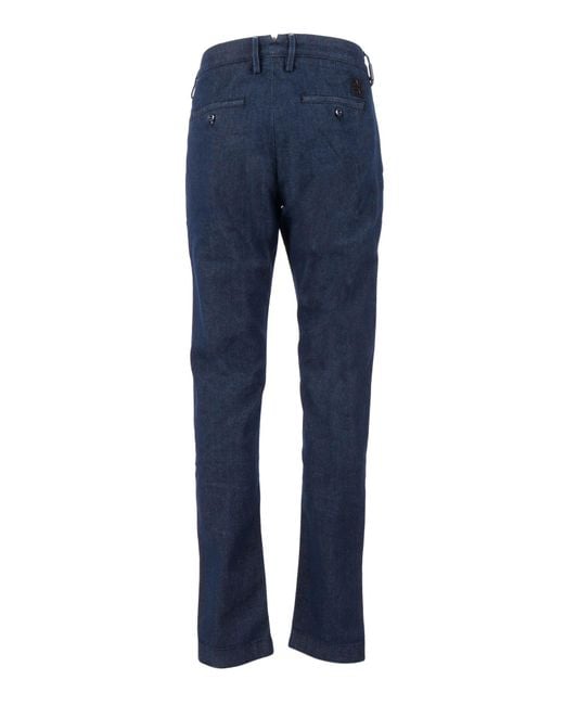 Jacob Cohen Blue Slim Fit Bobby 5 Pockets Pants for men