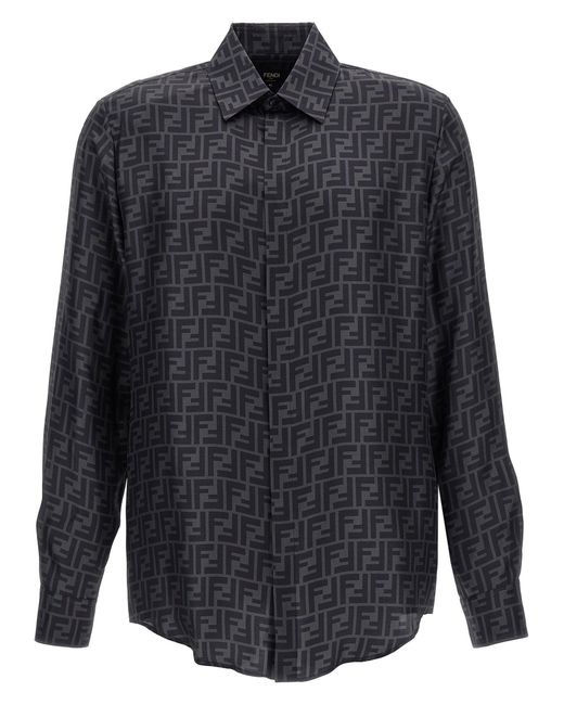 Fendi 'ff' Hemd in Gray für Herren