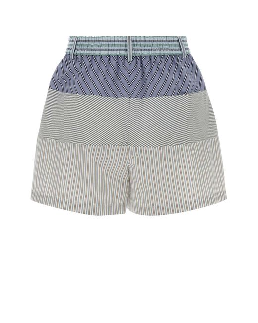 Moschino Blue Stripes Shorts