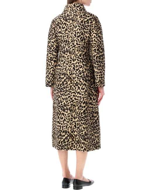 Valentino Garavani Brown Animalier Print Cloth Coat