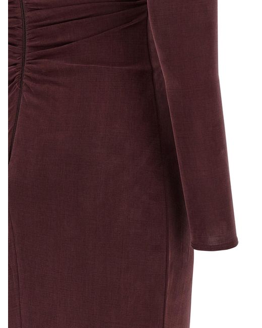 Elisabetta Franchi 'rode Loper' Lange Jurk in het Purple