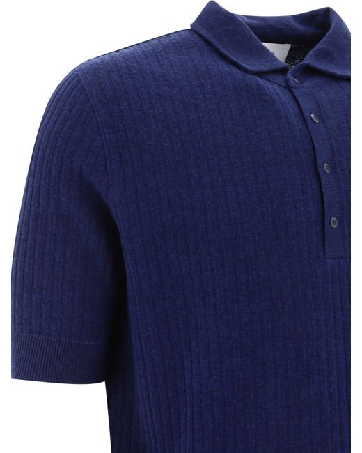 Lardini Rippen Poloshirt in Blue für Herren