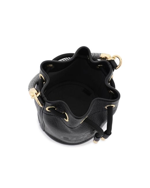 Marc Jacobs 'der Leder -mini -eimer -tasche' in het Black