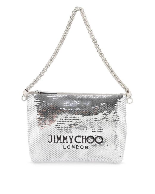 Borsa a spalla Callie di Jimmy Choo in White