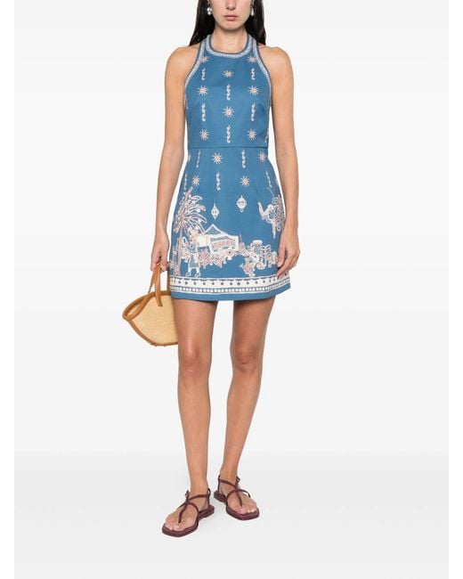 ALÉMAIS Blue Acacia Mini Dress