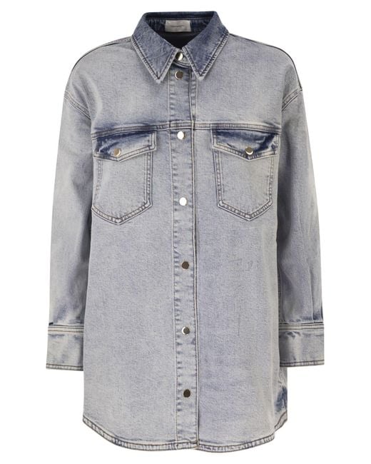 Fabiana Filippi Gray Boyfriend Shirt