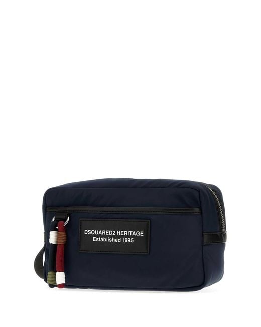 DSquared² Blue Fabric Beauty Case