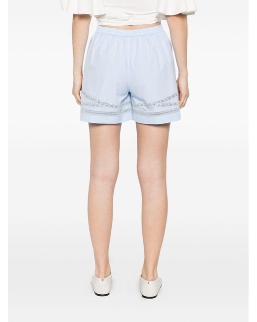 Ermanno Scervino Blue Cotton Shorts