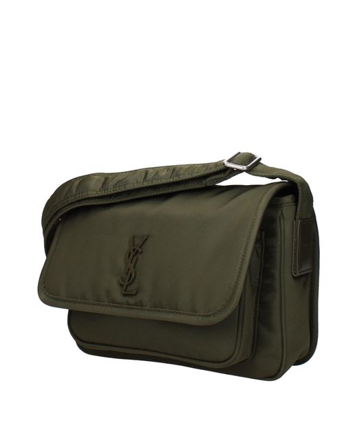 Saint Laurent Green Niki Crossbody Bag Fabric/Military