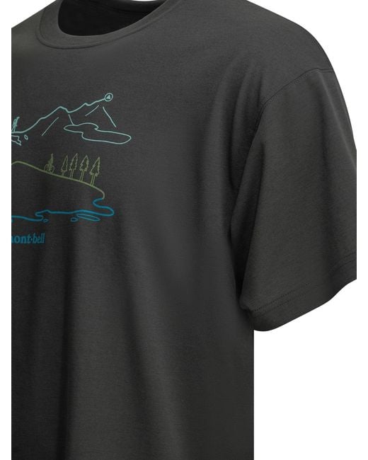 Montbell Black Polyester T-Shirt