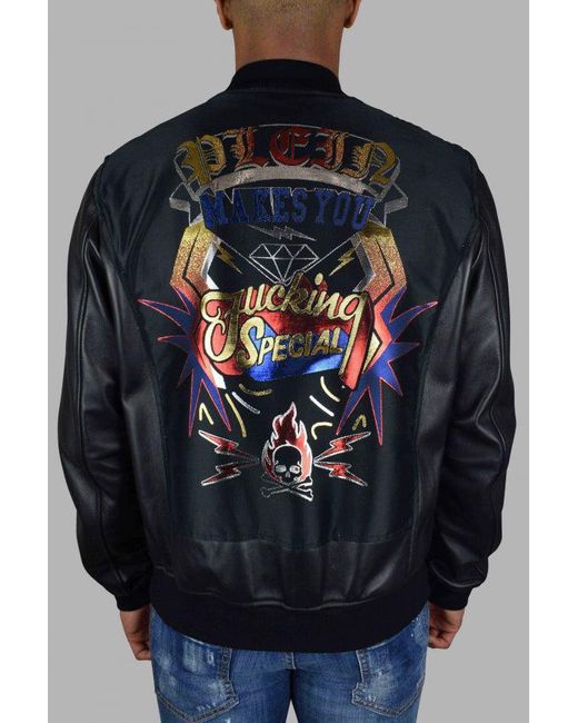 Philipp Plein Black Bomberjacke