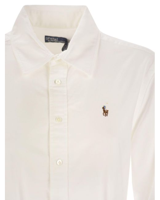 Polo Ralph Lauren White Cotton Chemisier With Belt