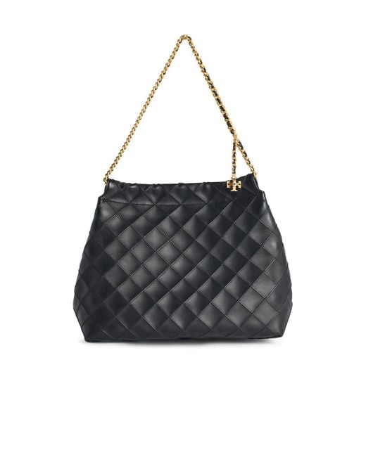 Tory Burch Black 'Fleming Hobo' Leather Bag