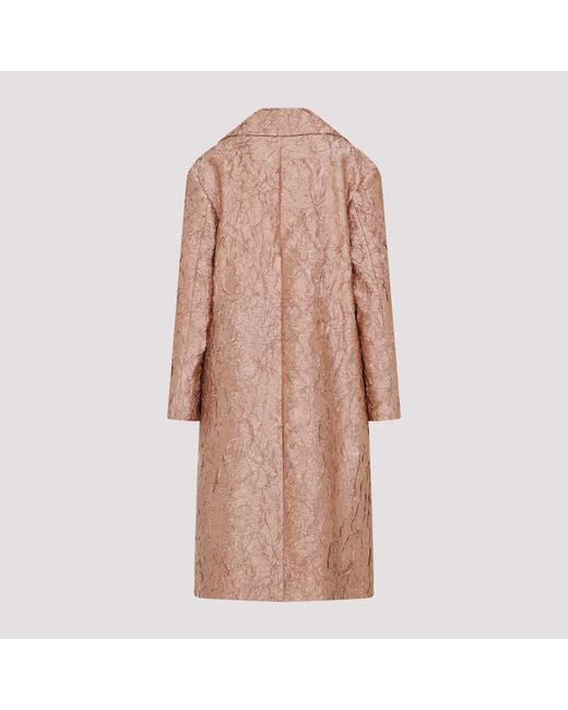 Dries Van Noten Pink Ricca Coat