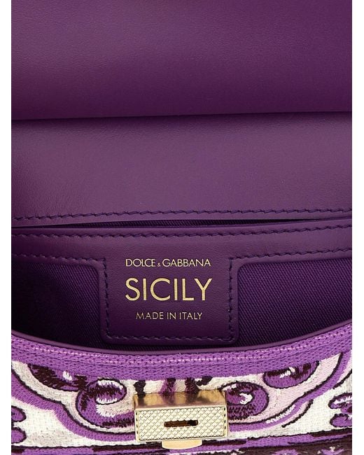 Dolce & Gabbana Purple Handbag 'Sicily Small'