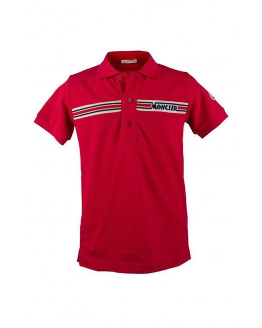 Moncler Red Polo Shirt