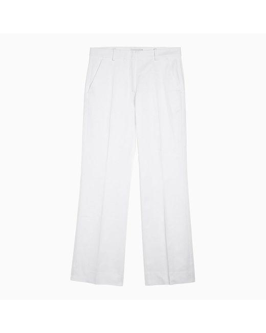 Calvin Klein White Blend Regular Trousers