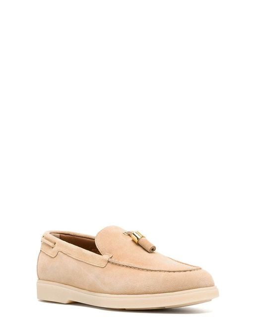 Giuseppe Zanotti Natural Elegant Suede Ballerinas For
