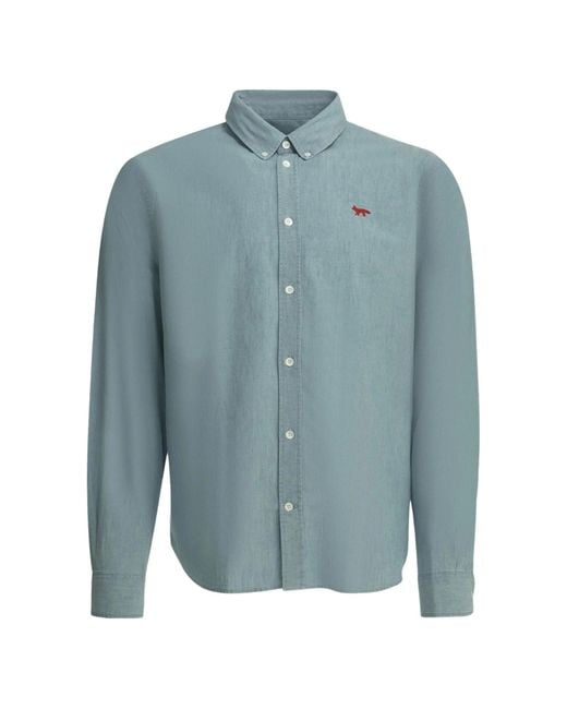 Maison Kitsuné Blue Profile Fox Regular Shirt
