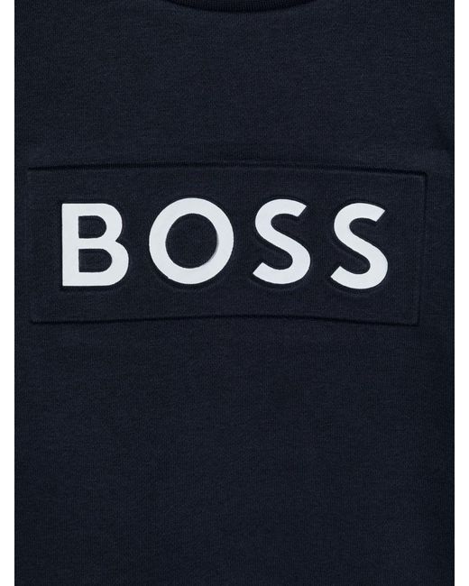 Boss Blue Logo Crewneck Sweatshirt