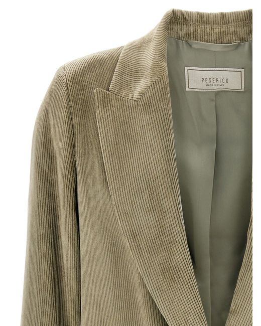 Blazer de terciopelo acanalado de Peserico de color Green
